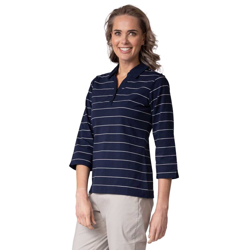 B Essentials By Ballantynes Woven Collar Polo image number 9